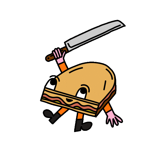 Bread Knife Sticker by panika.xyz