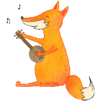 Musik Fuchs Sticker by Mr. & Mrs. Panda