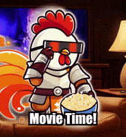 Movie Time Popcorn GIF by Zorooster