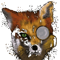Fox Glasses Sticker