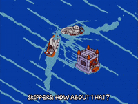 episode 18 rescue boats fighting in river while bounce castle floats away GIF