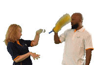 hagonederland friends lets go clean cleaning Sticker