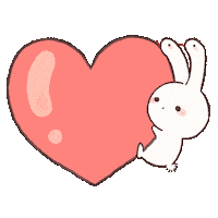 chimera_abyss love heart kawaii rabbit Sticker