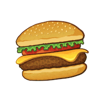 telekomromania food burger restaurant cheeseburger Sticker