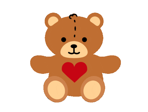 Teddy Bear Love Sticker by Jessica Lau