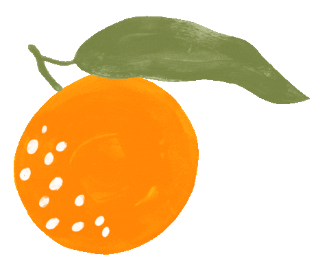 Orange Fruit Sticker by IVYNIU