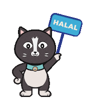 HalalSG cats meow approved halal Sticker