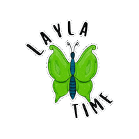 Blue And Green Butterfly Sticker by Real Life Assistants