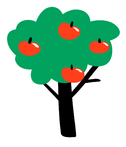 Apple Tree Sticker by africapitarchzafon