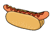 Eat Hot Dog Sticker by Nora Fikse