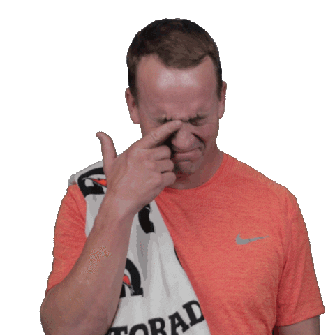 Sad Peyton Manning Sticker by Gatorade