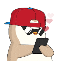 Love It Hearts Sticker by Pudgy Penguins