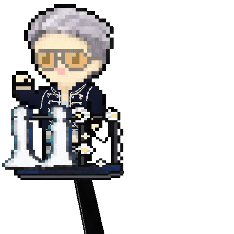 Pixel Hello Sticker