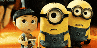 Scared Minions GIF