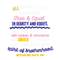 Human Rights Quote Sticker by INTO ACTION