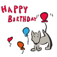 BethARichardson dog happy birthday dogs beth a richardson Sticker