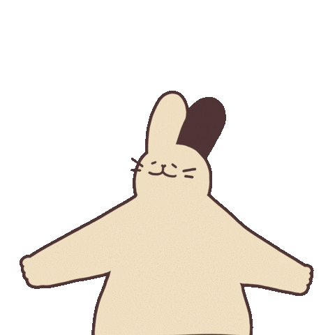 tsengtoudesign giphyupload ok bunny rabbit Sticker