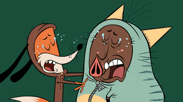 ZipZipOfficial no sad friends fox GIF
