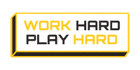 SyzmikWorkwear work play work hard play hard Sticker