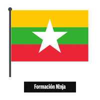 Myanmar Flag Sticker by Formación Ninja