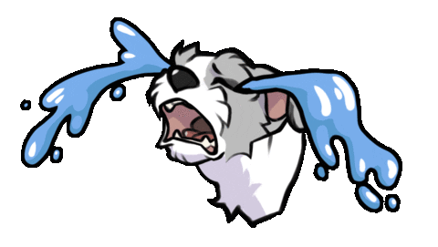 Sad Mixed Breed Sticker