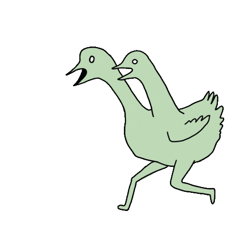 bird running Sticker