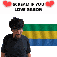 Gabon Flag Ga Sticker