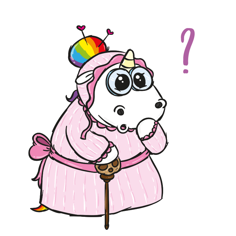 Unicorn Frage Sticker by Pummel & Friends