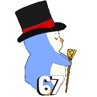 6 7 Penguin Sticker by Pudgy Penguins