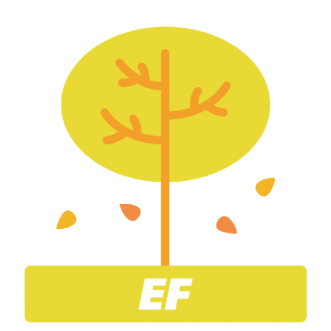 Fall Tree Sticker by EF English First Russia