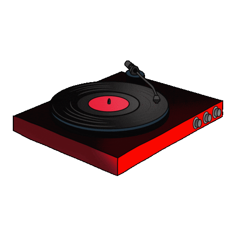 ChaulafanAtomico musica oldies vinilo vinyl player Sticker