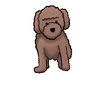 jaly02 dog puppy dogs fluffy Sticker