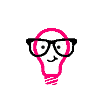 Pink Light Bulb Sticker