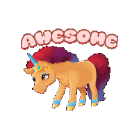 Awesome Sticker by Afro Unicorn