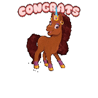 Awesome Congrats Sticker by Afro Unicorn