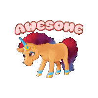 Awesome Sticker by Afro Unicorn
