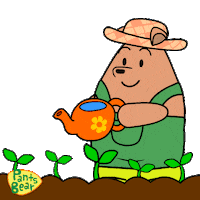 Bear Plants Sticker