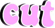 text cut Sticker