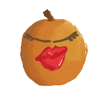 hellosauruss kiss beauty eyes orange Sticker