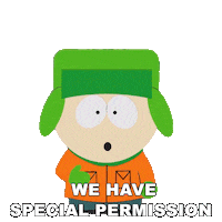 Kyle Broflovski Permission Sticker by South Park