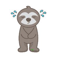 Sad Sloth Sticker by Life In Treetop