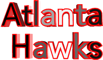 Atlanta Hawks Sport Sticker by GIPHY Text