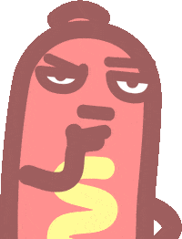 Confused Hot Dog Sticker by SAMWOO288