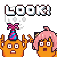 Look Pointing Sticker by Potatoz by 9GAG