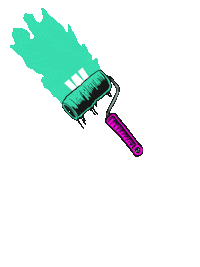 WorldwidePaintCrew paint roller painter wpc Sticker