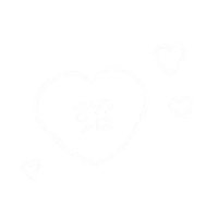 Heart 白 Sticker