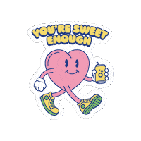 drinkcans heart drink hydration refreshing Sticker