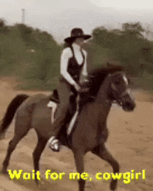 Wait For Me Cowgirl GIF