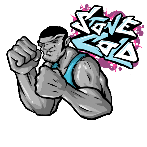SeanoGohard knockout cartoon ufc graffiti Sticker