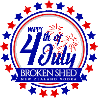 4Th Of July Cocktail Sticker by Broken Shed Vodka
